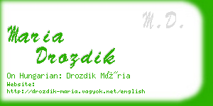 maria drozdik business card